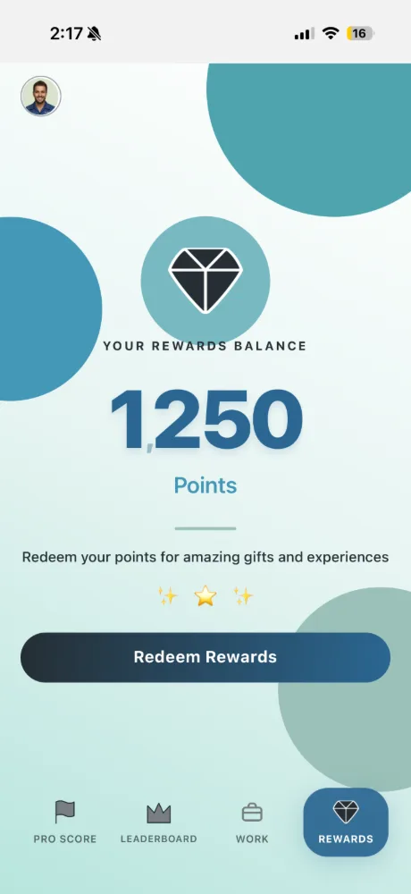 Driven One — Rewards balance